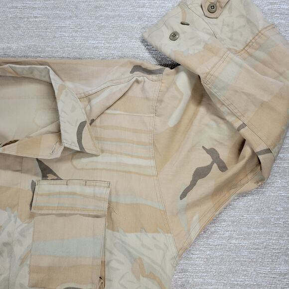 VTG Cabelas Western Sage Combat Coat Mens 2XL Tan Pink Military Jacket Hunt 87' - Picture 14 of 16